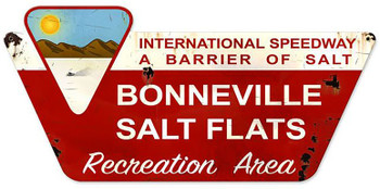 Bonneville Salt Flats Metal Sign (27" by 13")