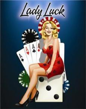 Lady Luck (disc) Metal Sign