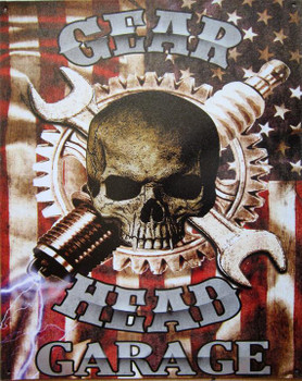 Gear Head Garage Metal Sign
