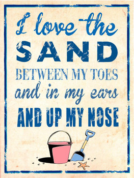 Love the Sand Metal Sign Love the Sand Metal Sign