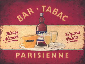 Bar Tabac Parisienne Metal Sign Bar Tabac Parisienne Metal Sign