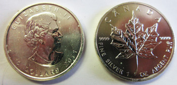 $5.00 Canadian Maple Leaf Silver Ounce Coin 2011 Uncirculated