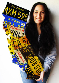 California License Plates Plasma Cut Metal Sign