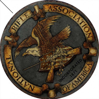 National Rifle Association 14" Round Metal Sign