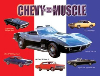 Chevy Muscle Metal Sign Chevy Muscle Metal Sign