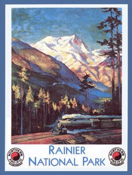 Rainier National Park Metal Sign