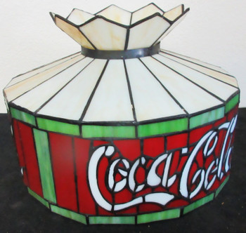 Coca-Cola 12" Leaded Glass Shade (discontinued) New / Old Stock Coca-Cola 12" Leaded Glass Shade (discontinued) New / Old Stock