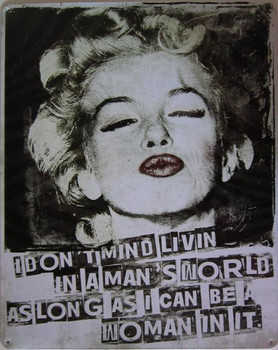 Marilyn Monroe-Man's World Metal Sign Marilyn Monroe-Man's World Metal Sign