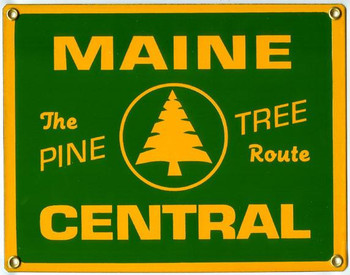 Maine Central Railroad Porcelain Sign