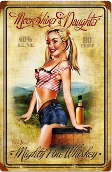 Moon Shiner's Daughter Pin-Up Metal Sign