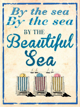 By The Sea Metal Sign