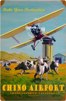 Chino Airport Vintage Metal Sign Chino Airport Vintage Metal Sign