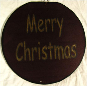 Merry Christmas 12" Round Metal Sign