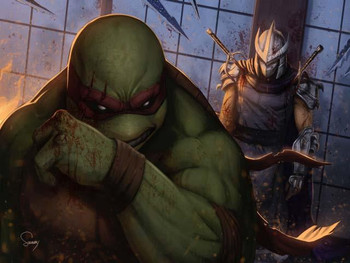 TMNT Raphael vs. the Shredder