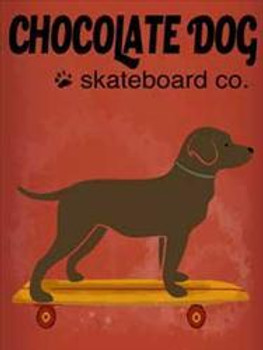 Chocolate Dog Skateboard Co Metal Sign