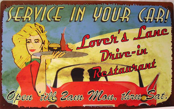 Service In Your Car Lover's Lane Drive-In Restaurant Service In Your Car Lover's Lane Drive-In Restaurant