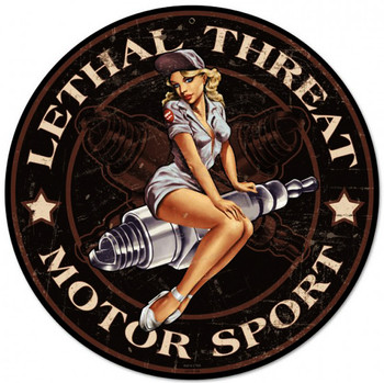 Lethal Threat Motor Sport Spark Plug 14" Round Lethal Threat Motor Sport Spark Plug 14" Round