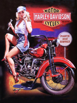 Fixer Up Babe Harley-Davidson Metal Sign