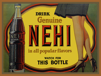 Drink Genuine Nehi Soda Beverages Metal Sign