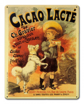 Cacao Chocolate metal sign