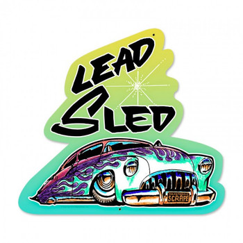 Lead Sled Plasma cut sign Lead Sled Plasma cut sign