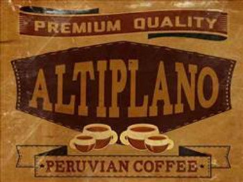 Altiplano Peruvian Coffee Metal Sign Altiplano Peruvian Coffee Metal Sign