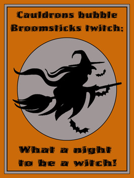 Night to be a Witch metal sign