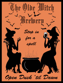 The Olde Witch Apothecary Corpse Dust Spell Ingredients Halloween Metal Sign 