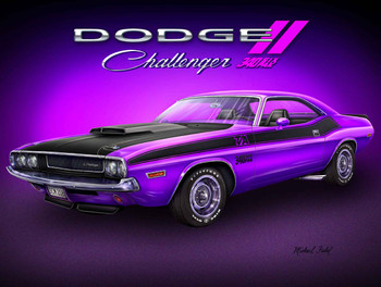 1970 Dodge Challenger Muscle Car Metal Sign 1970 Dodge Challenger Muscle Car Metal Sign