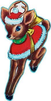 Christmas Reindeer Plasma Cut Metal Sign
