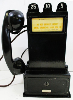 Original Gray Pay Station / Telephone w/ Handset Model 23D