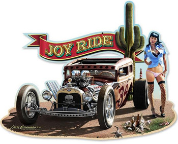 Joy Ride Plasma Cut Metal Sign