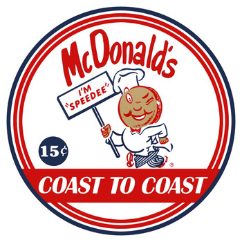 McDonald's 14" Round Metal Sign McDonald's 14" Round Metal Sign