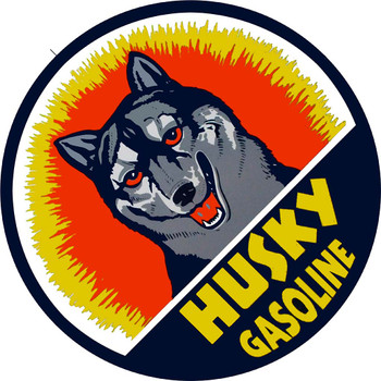 Husky Gasoline 14" Round Metal Sign