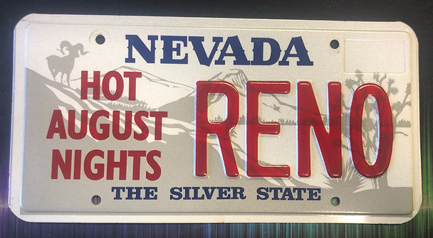 Hot August Nights Reno Nevada License Plate