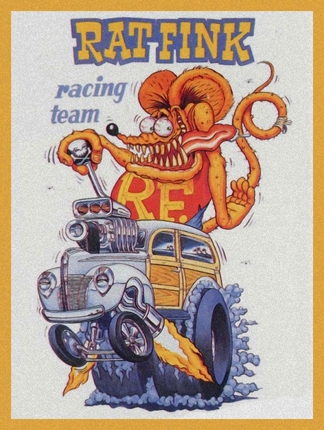 Rat Fink Racing Team Metal Sign