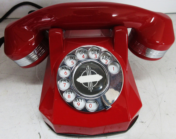Antique Automatic Electric Red Monophone Telephone AE40 Restored