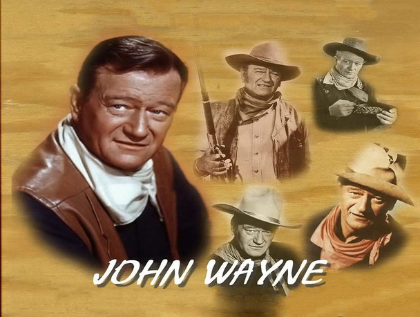 John Wayne Character Faces Quote Metal Sign