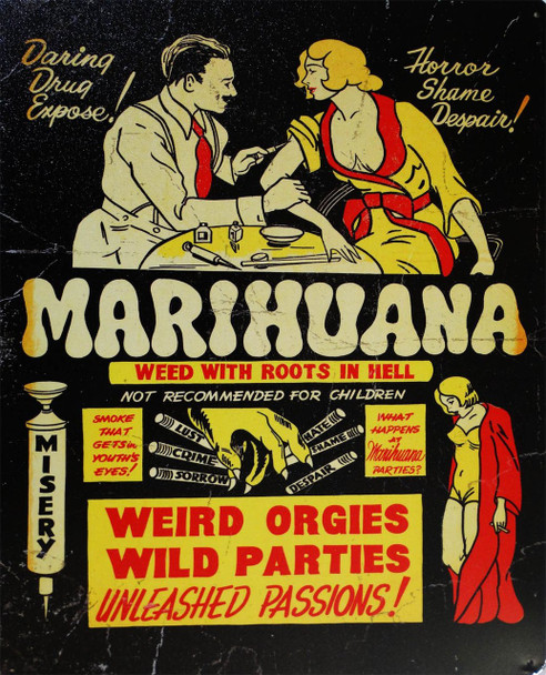Marihuana-Roots In Hell Metal Sign