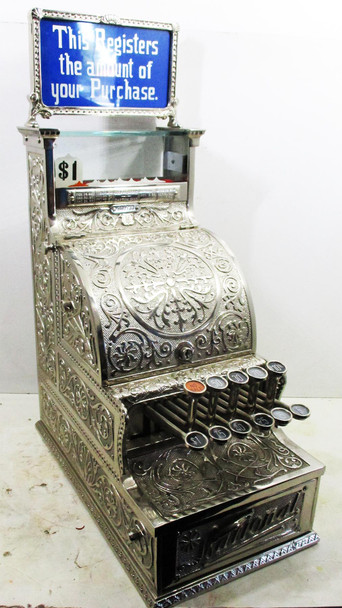 National Cash Register Model #5 Nickel-Plated Candy Store Cash Register