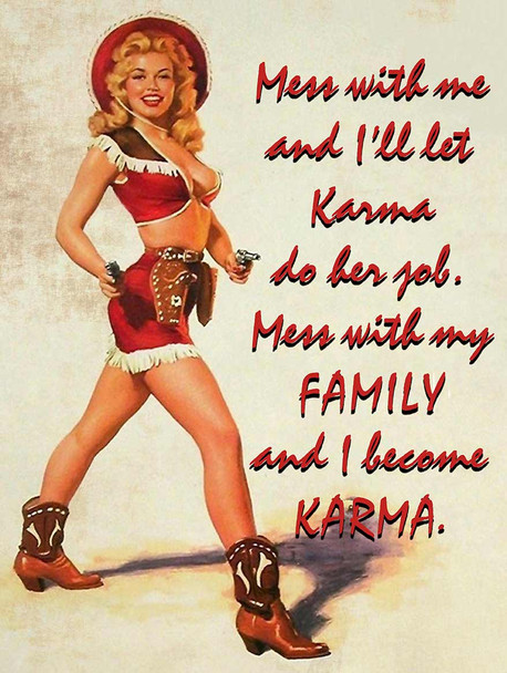 Karma the Cowgirl Pin Up
