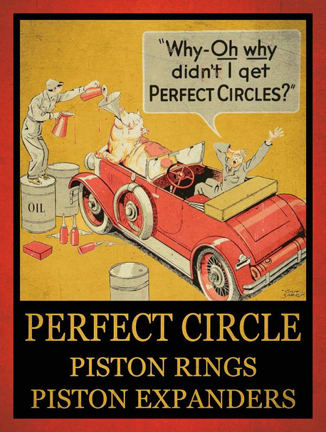 Perfect Circle Pistons Metal Sign