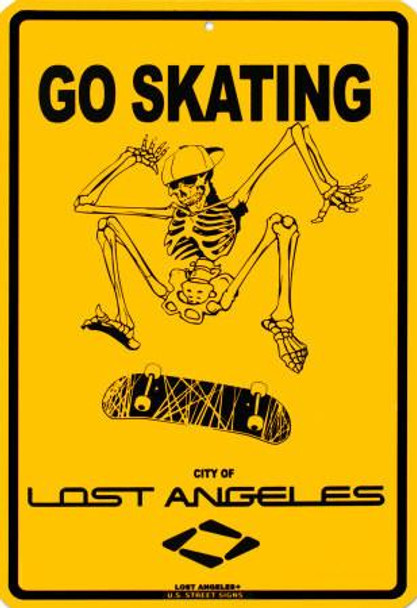 Go Skating Lost Angeles Metal Sign