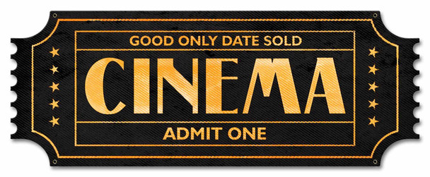 Cinema Ticket Metal Sign