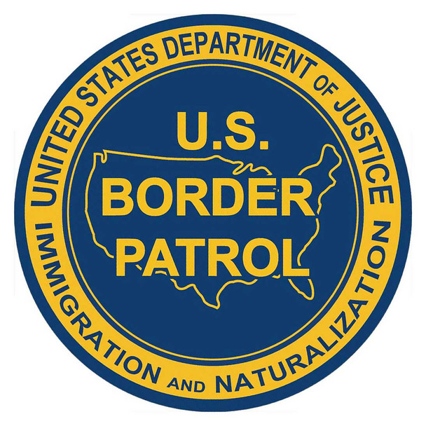 US Border Patrol Round Metal Sign by Michael Fishel 
