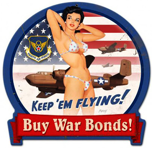 Buy War Bonds Plasma Cut Metal Sign