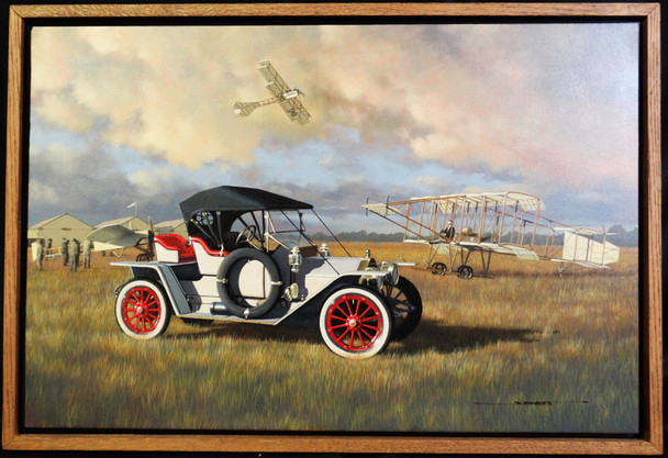 1912 Selden Brass Era Motor Car Original Oil Painting