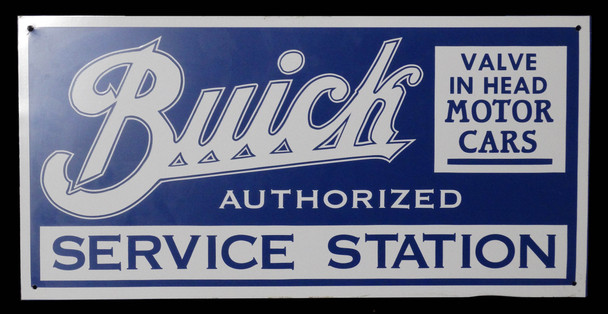 Buick Authorized Service Station Vinyl Aluminum Sign