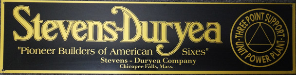 Stevens-Duryea Car Advertisement 46" by 12"