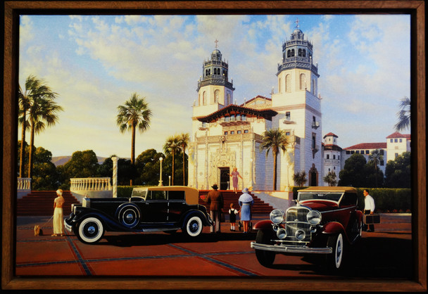 Hearst Castle / Vintage Motor Cars Framed Lithographs by Stan Stokes